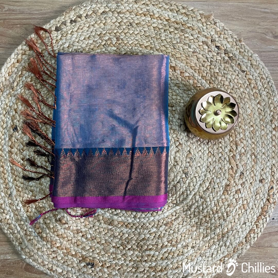 Soft Tissue Saree (Gray) and Blouse Piece
