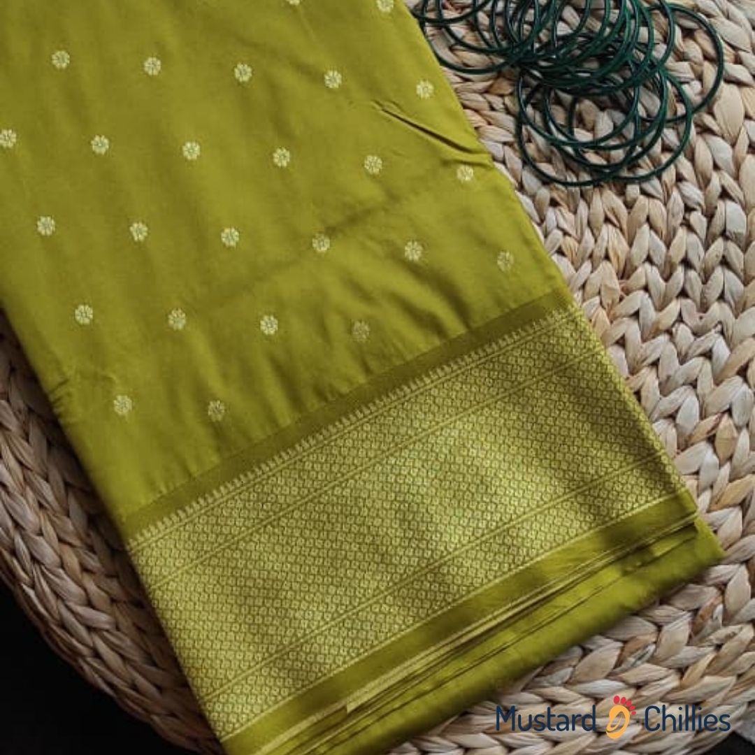 Kalanjali Paithani (Light Green) and Blouse Piece